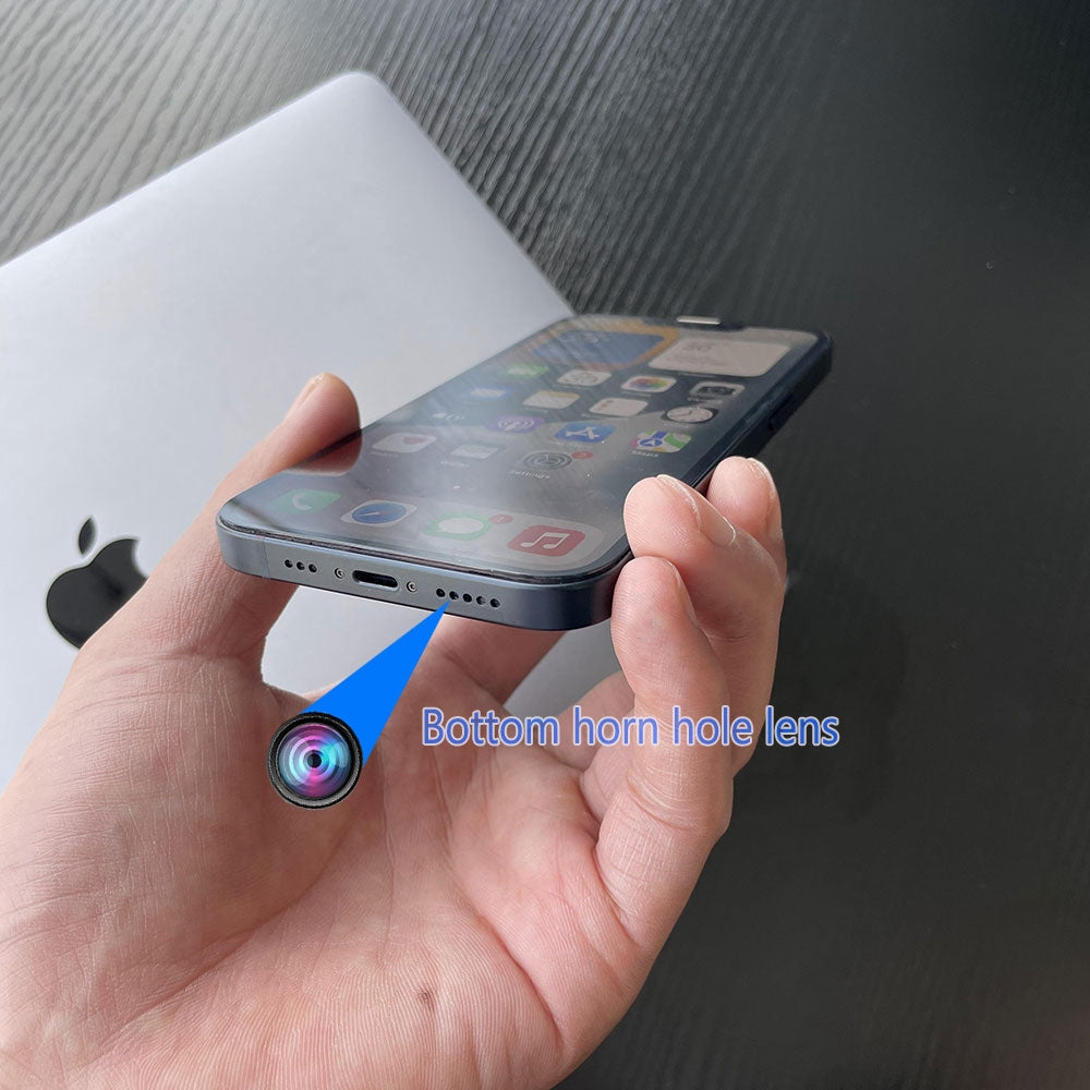 IPhone 13 Spy Camera Phone SIM Card Side Lens 4k/60FPS Black