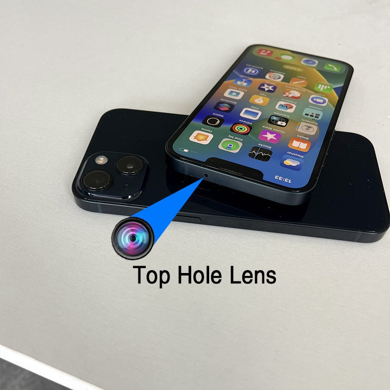 IPhone 13 Spy Camera Phone SIM Card Side Lens 4k/60FPS Black