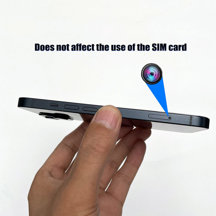 IPhone 13 Spy Camera Phone SIM Card Side Lens 4k/60FPS Black